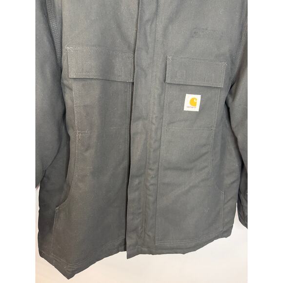Carhartt Firm Duck Insulated Traditional Coat Jacket 3 Warmest Rating Black XL - Picture 5 of 14